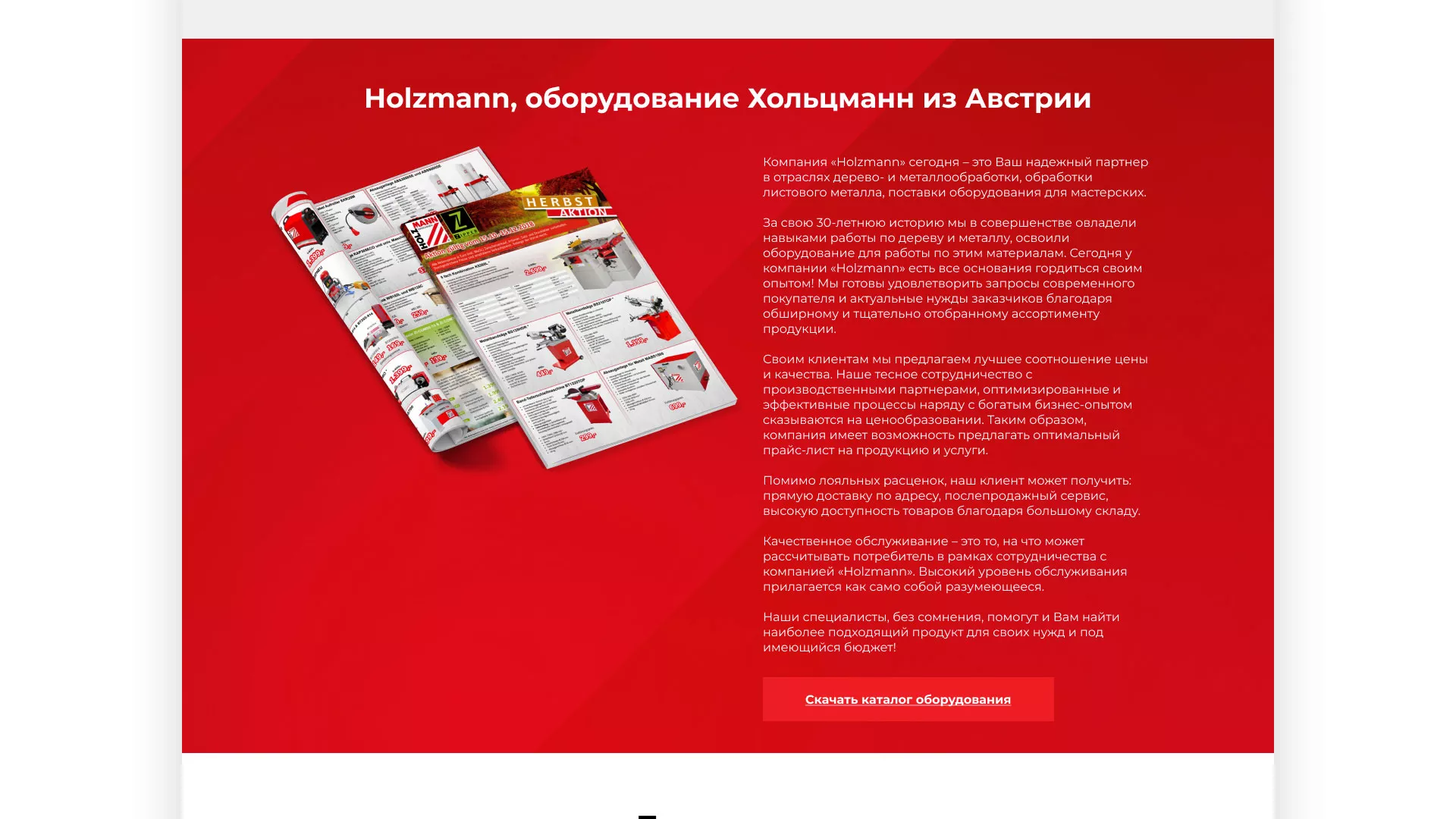 Создание сайта компании «HOLZMANN Maschinen GmbH» в Мирном