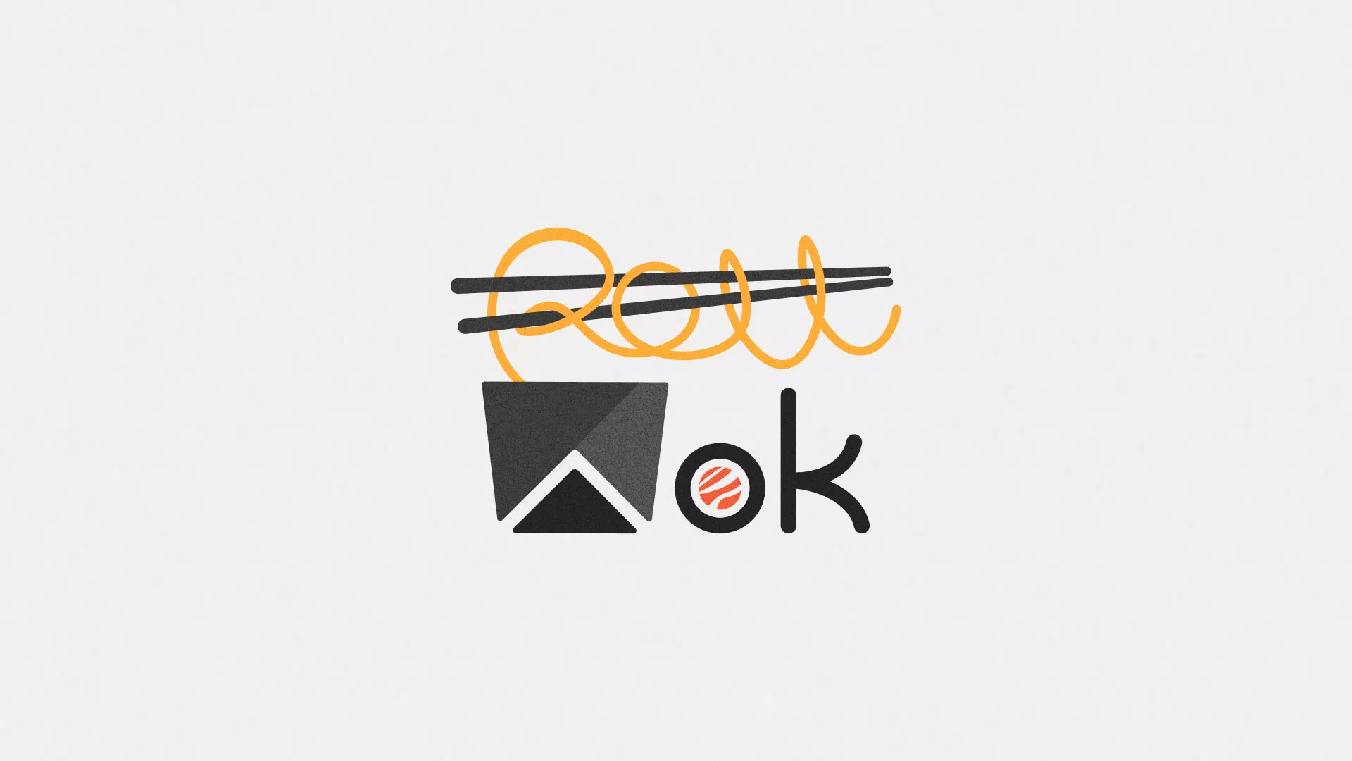 Разработка логотипа суши-бара «Roll Wok Club» в Мирном